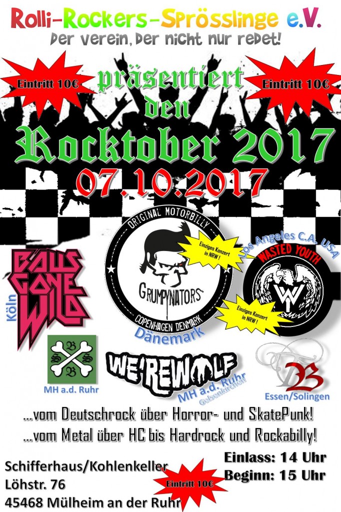 Das Festival des Jahres ( R )OCKTOBER  am 07.10.2017 in Mülheim an der Ruhr